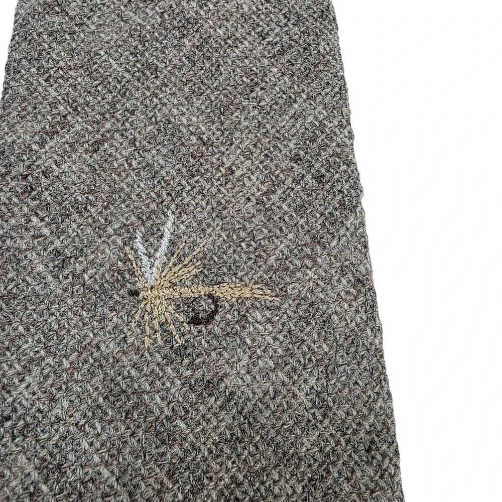 Partridge of England Tweed Wool‎ Tie Brown Textured Mens Necktie Classic Style